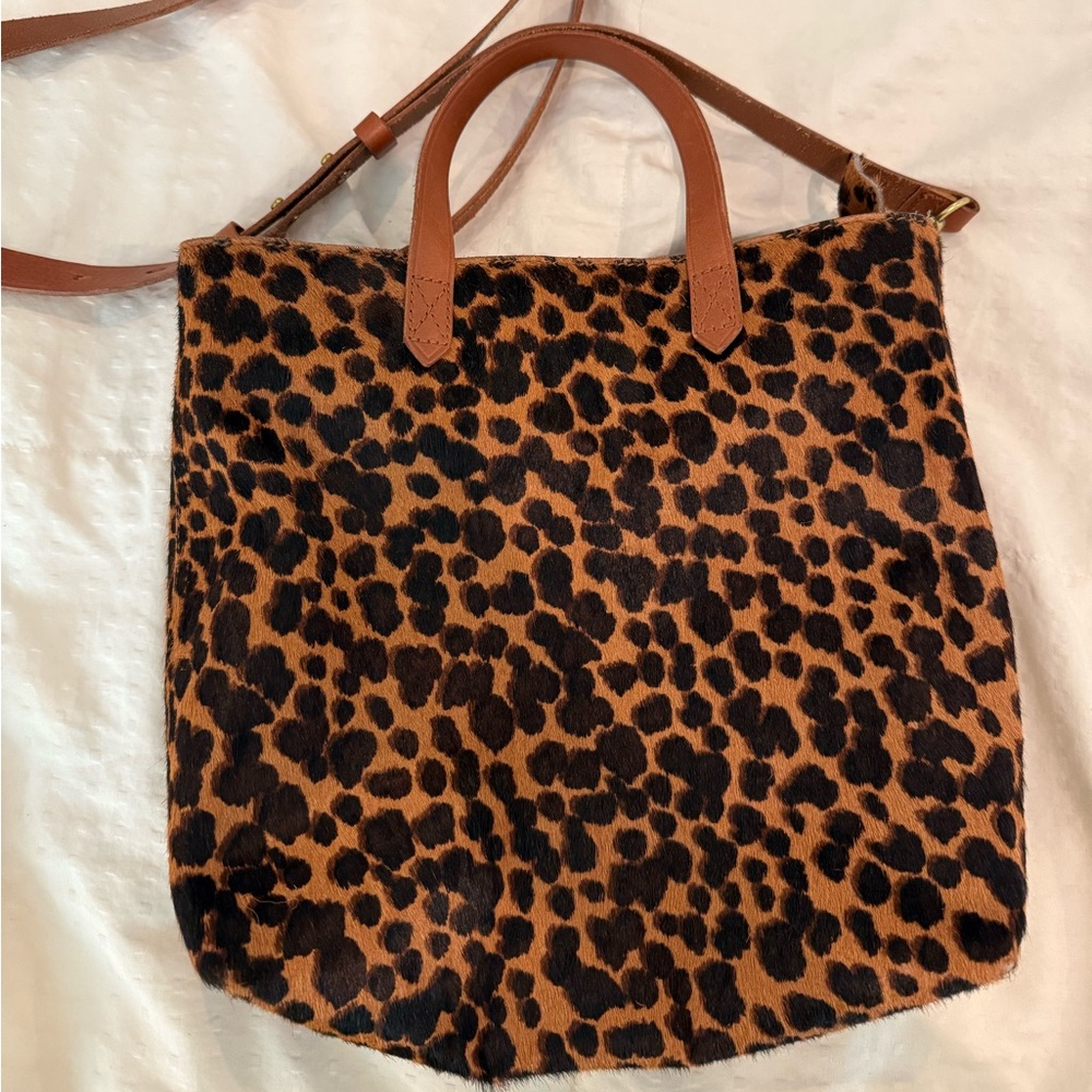 Madewell x Kule Transport Crossbody: Leopard Calf Hair Edition